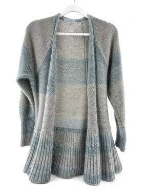 Fili di Lana made in italy Open-Front Ombre Knit mohair wool blend cardigan